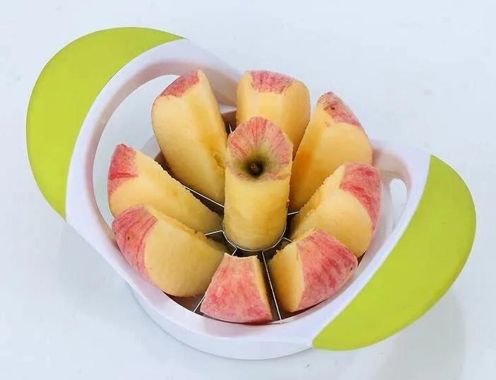 Kuchnia Ze Stali Nierdzewnej Apple Pear Slicer Correr Owocowy Klin Krzywa Divider Easy Cut Segments Pary Noże Kolorowe Drop Shipping