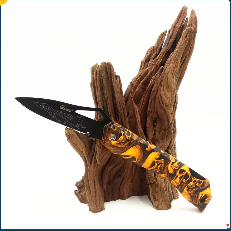 Estilos de mezcla de calidad superior Cuchillos de hoja plegable de bolsillo Ghillie Cuchillo de fruta Mango de ABS EDC Mini bolsillos Carpeta de supervivencia Cuchillos cuchillos