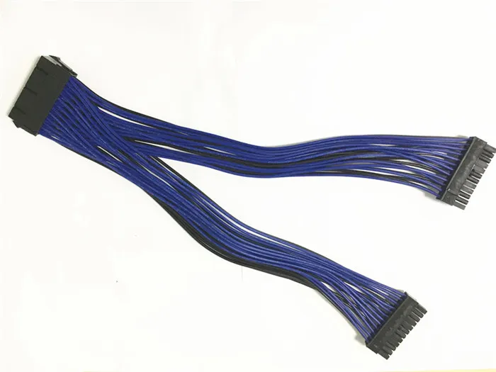 ATX 30 cm 24-pin Dual PSU voeding verlengkabel Synchrone koord voor computer kabel connector voor mijnbouw 24pin 20 + 4pin