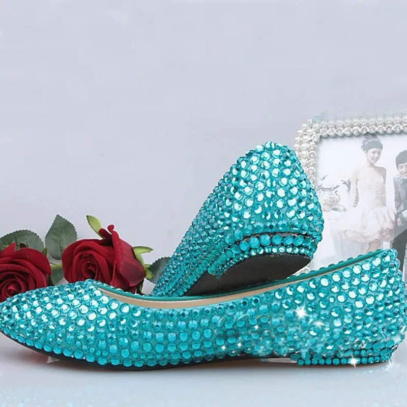 Blue Beautiful High Heels Luxury Pearls Rhinestone Shoes Wedding Dress Shoes for Bridal Woman Fashion Dress Shoes Bridesmaid Shoes