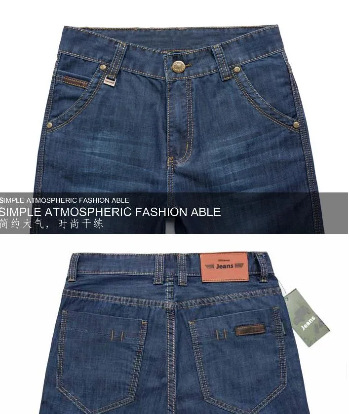 Whole-2016 mince denim pantalon mâle droit denim shorts jean hommes grande taille jeans courts genou-longueur pantalon marque décontracté je279k