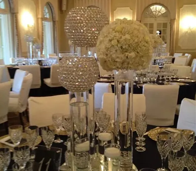 Somente Selll Crystal Ball) Elgant Tigela em forma de Crystal Centerpieces de casamento para homehotel, titular de vela de casamento para decoração de mesa de casamento