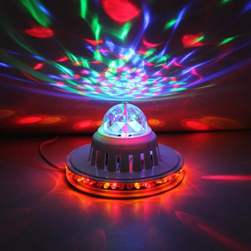 Zwart / wit Nieuwe Populaire Magic Disco DJ Stage Lighting Sunflower 48 LED RGB Bar Party Effect Light Lamp Gratis verzending