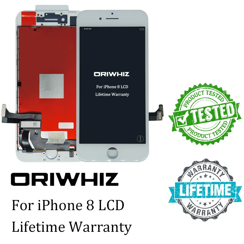 Oriwhiz جديد أريفا lcd ل فون 8 شاشة اللمس 100٪ اختبار لا الميت بكسل أعلى جودة محول الأرقام الجمعية دعم مزيج النظام الشحن dhl