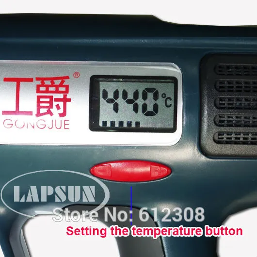 220V 240V AC 2000W LCD Display max 630 degree Adjustable Electronic Heat Heating Hot Air Gun Tool High Performance GJ-8020LCD