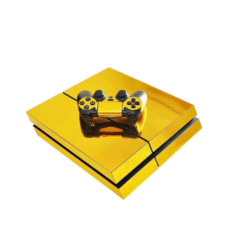 Golden Style Vinyl Decals PS4 Skin Sticker full Set Console Skin+2 Controller Protective Skin Stickers