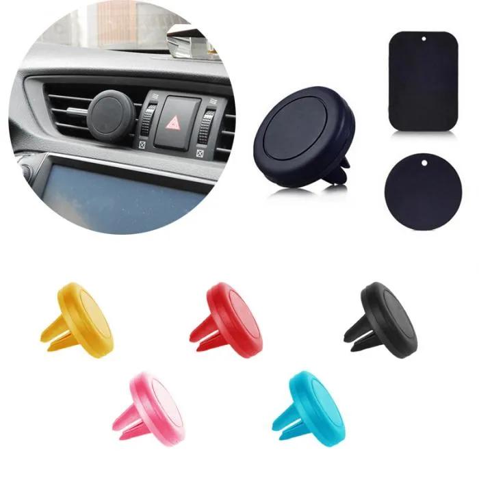 Car Mount Air Vent Magnetic Universal Mobile Phone Holder For Samsung Galaxy S7 S6 Iphone Car Holder With Retail Package Colorful