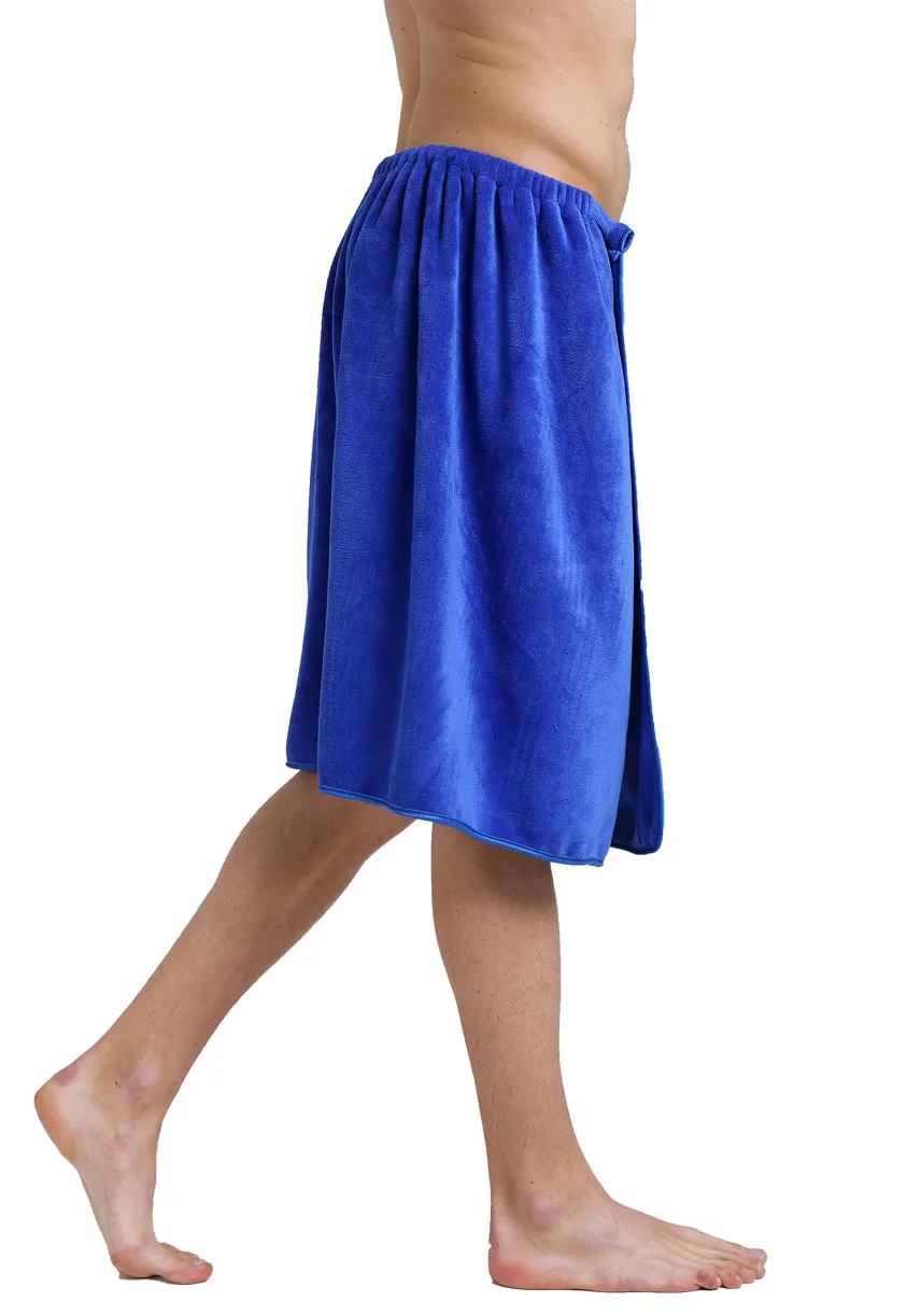 Sinland микрофибра Мужская Spa Wrap полотенце банное полотенце Спорт полотенце с застежкой 60cmx160cm синий С 2 кнопки