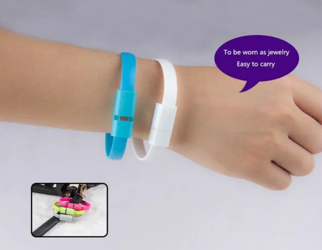 Bracelet Câbles Micro USB Câble de chargeur de synchronisation de date pour téléphone mobile Android