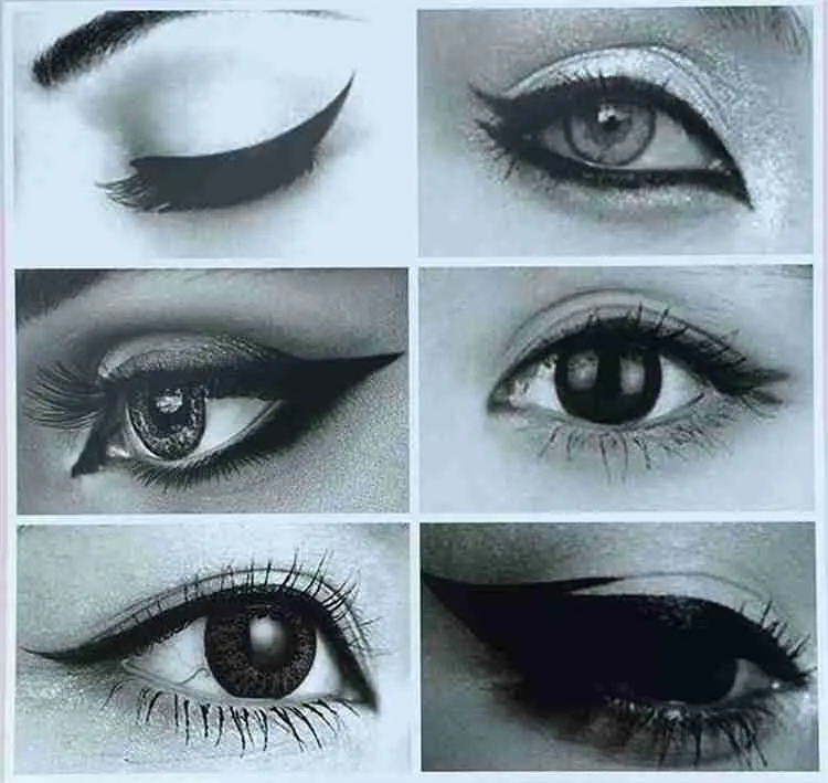 DHL 6 i 1 Multifunktion Eye Stencil Cat Eyeliner Stencil för ögonfodermall Kort Fish Tail Double Wing Eyeliner Sten1625158