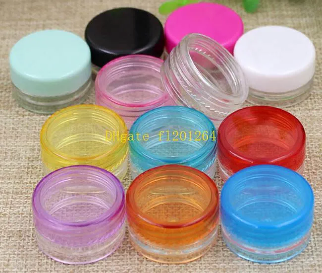 5g 5ml Clear Plastic jar, empty cosmetic containers,Eyeshadow Cream Box ,Sample Makeup Sub-bottling nail powder case