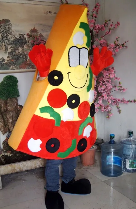 Hot high quality Real Pictures Deluxe Pizza Sandwich mascot costume fancy carnival costume 