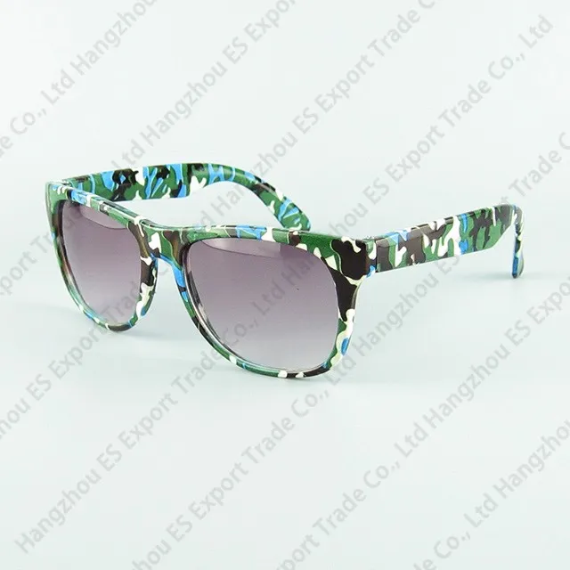 Barn Solglasögon Resenär Ram Skugga Camouflage Utskrift CS Play Eyeglasses Cool Fashion UV400 Skydd 6 Färger