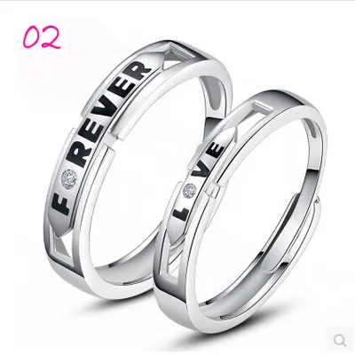 Infinity Love Matching Couple Wedding Rings In 925 Sterling Silver For  Wedding | eBay