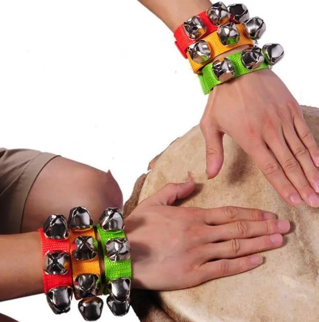 Pulsera para hacer ruido en fiesta de carnaval, campanas de percusión, juguetes educativos para bebés, cascabeles de baile para adultos, niños, accesorios de vacaciones, regalo