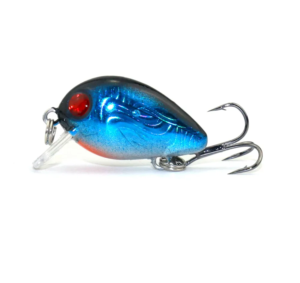 HENGJIA Super Mini Crankbait Leurres De Pêche En Plastique Leurre Basse Wobblers 3cm 1.5g Isca Matériel De Pêche Artificiel 10 Couleurs