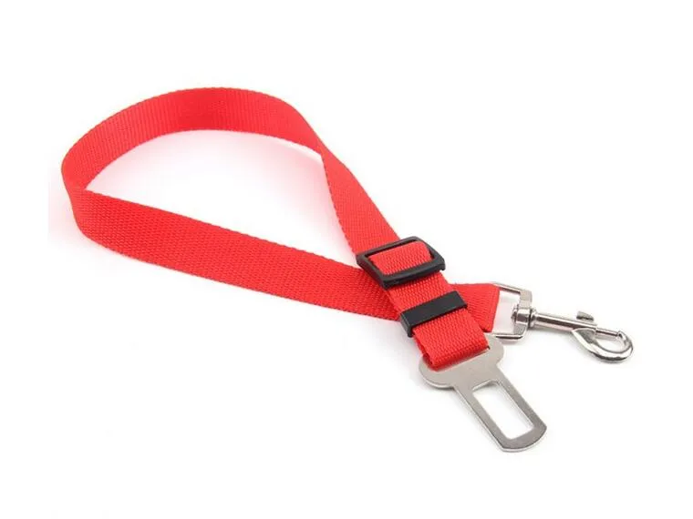 harnais de ceinture de sécurité de voiture de chat de compagnie réglable ceinture de sécurité du véhicule pour chiens clip de ceinture de sécurité largeur 2.5cm chien ceinture de sécurité de voiture chaîne de chien