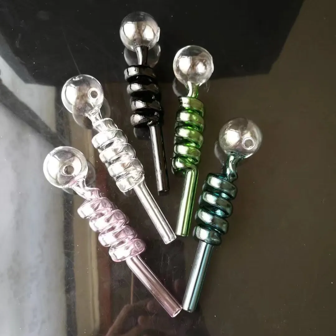 Farbe Spirale Gerade Topf Großhandel Bongs Ölbrenner Rohre Wasserpfeifen Glas Rigs Rauchen