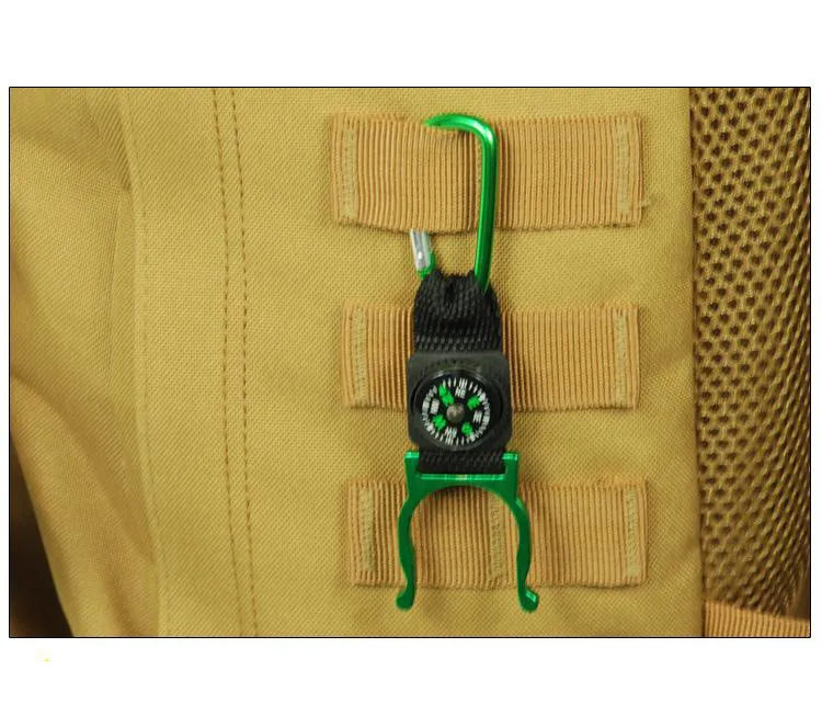 الكثير من الأدوات الخارجية Carabiner Aquarius Buckle Gear Buckle مع Compass Campang