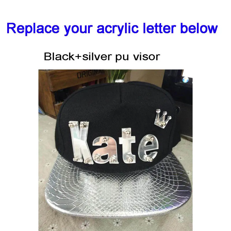 Snapbacks personalizados 3D Letras acrílicas