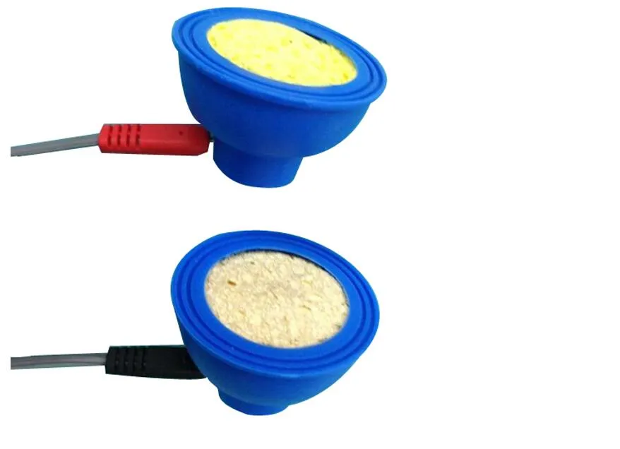 20 Stück beliebte Saug-Unterdruck-Elektrodenpads für die führende Medizintherapie EMS-Massagegerät Nervenstimulator mit 2-mm-Stift