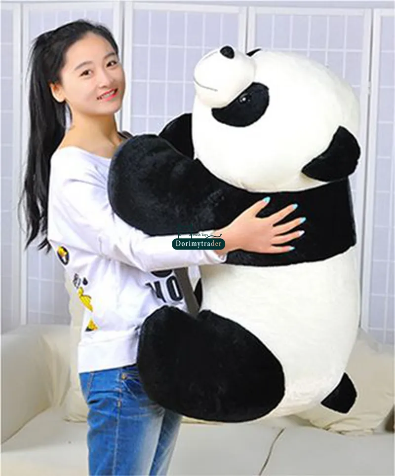 Dorimytrader Största 90cm Stor Rolig Emulational Animal Panda Plush Toy Giant Cartoon Stuffed Panda Doll Baby Present DY61331