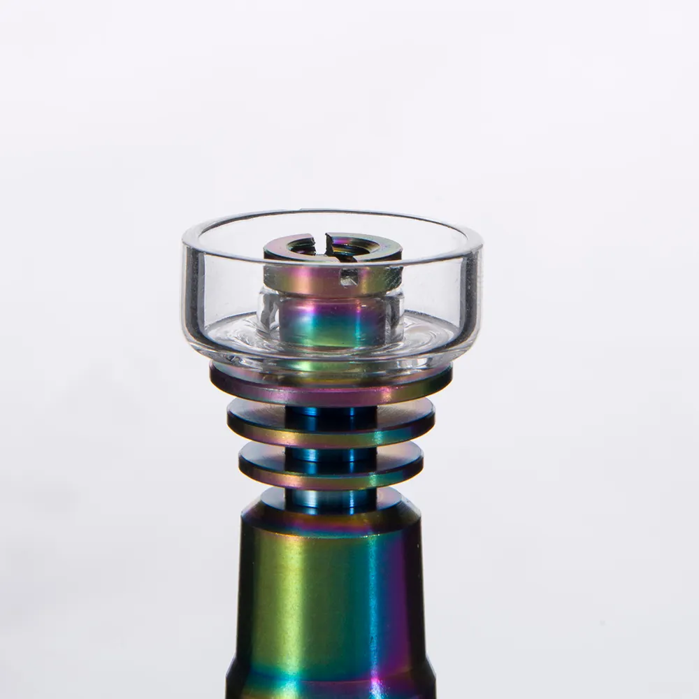 Domeless Titan Nail 14.5mm och 18.8mm Kvinna Joint.Kolorful Titanium Domesess Nails För Glas Bongs Gratis frakt