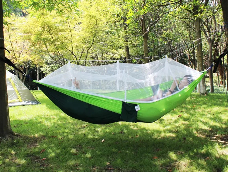 Tenda d'aria in poliestere Tenda automatica semplice apertura 2 persona Facile Carry Quick Hammock con reti da letto Tende aria estiva all'aperto Trasporto veloce