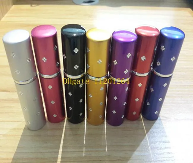 Free Shipping 5ml Aluminum Pump refillable atomizer Star parfum Perfume empty bottle scent bottles,500pcs/lot