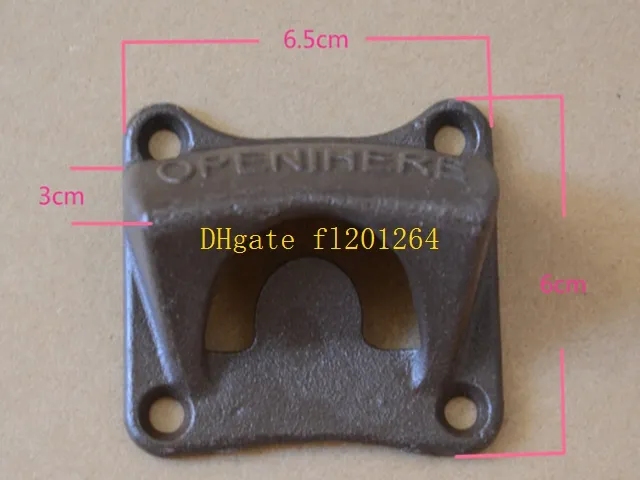 liberano il commercio all'ingrosso di trasporto 4 fori viti stile metallo apribottiglie montato a parete con 4 viti