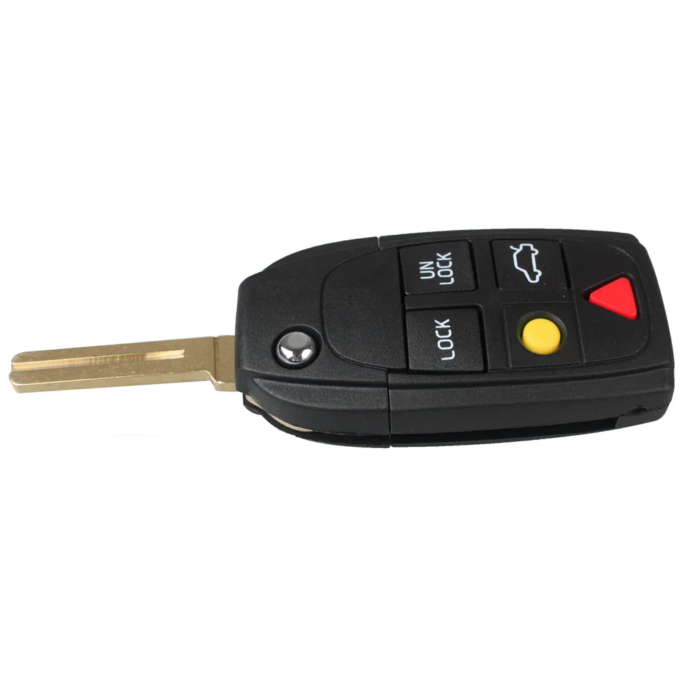 Garantito al 100% 5 pulsanti Flip pieghevole di ricambio Keyless pad Remote Key Shell Case Fob Volvo V50 V70 XC70 XC90 S60 Ship203B