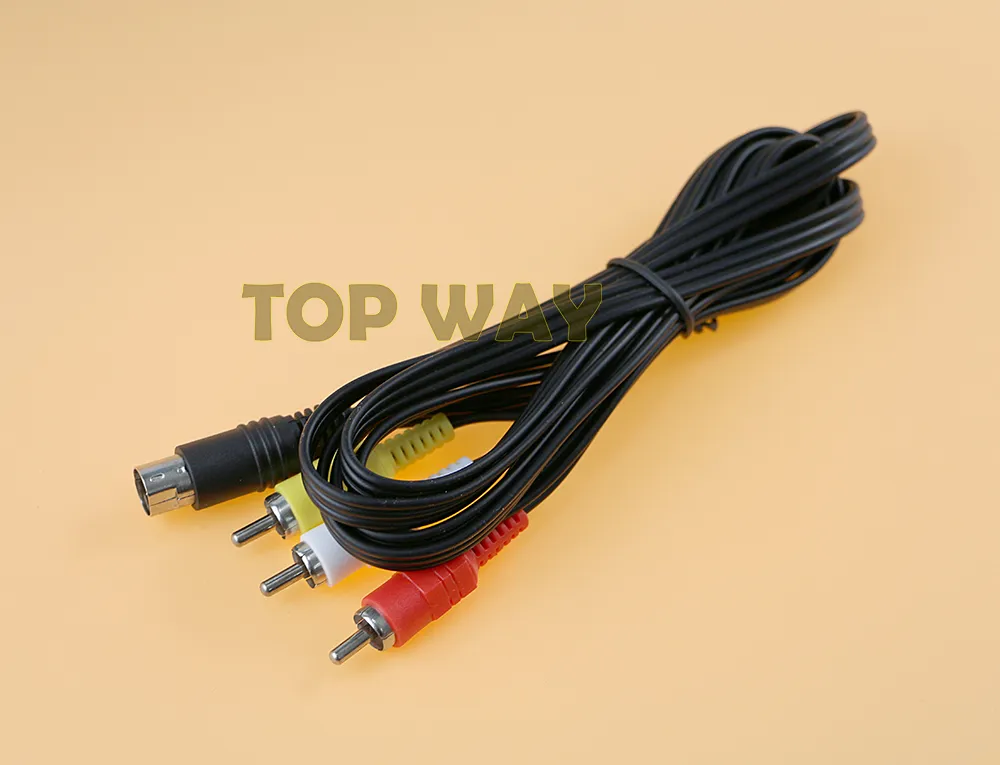 Hoge kwaliteit duurzame 18m 6ft audiovideo AV -kabel voor Sega voor Saturn AV RCA SS -verbinding Nikkel Cord5755916