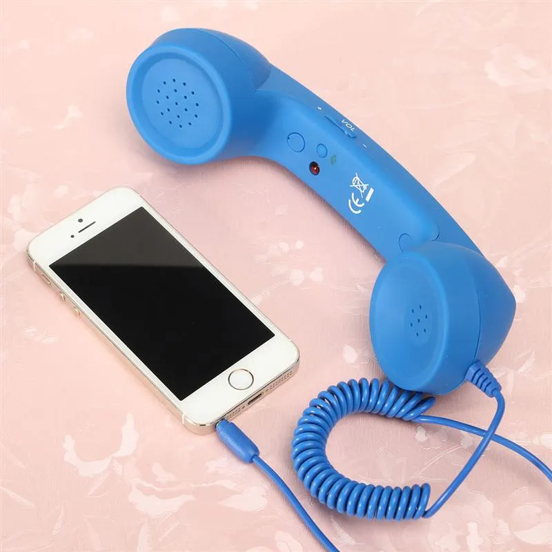 Retro-Telefonhörer mit 3,5-mm-Stecker, 4 Farben erhältlich, kabelgebundene Hand-Handy-Empfänger-Mikrofone für iPhone 6, 7 Plus