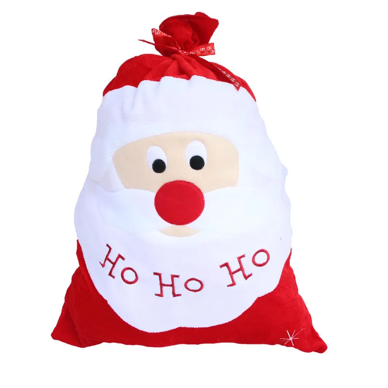 Christmas Large Gift bags Santa Claus Bag ornaments props Santa snowman style Christmas decorations candy gift Sack Bags