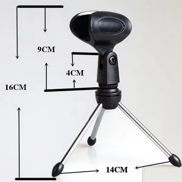 Adjustable Metal Desktop Table Microphone Clamp Clip Holder Stand Tripod E00169 BARD
