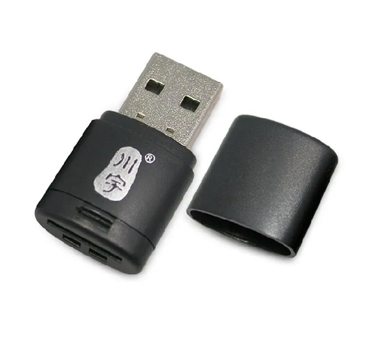 Hoge kwaliteit C286 gratis verzending 100 stks / partij USB 2.0 kaartlezer Micro SD / TF-kaartlezer - Gemengde kleur