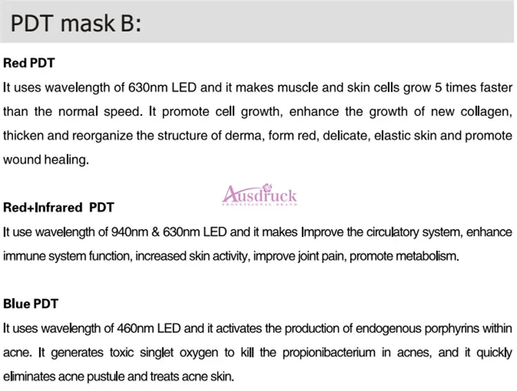 最高品質のPDT LEDマスク赤外線Bioフォトステーション電気皮膚療法フェイスボディフェイシャル再生PDT光子機CE