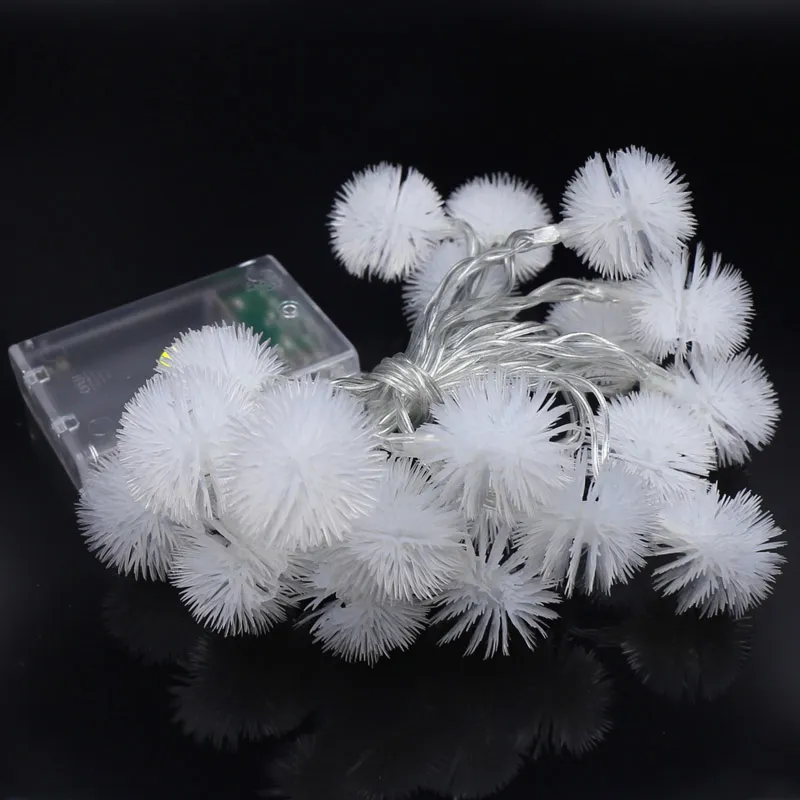 LED-String-Lichter AAA-Akku betrieben 2m 20LEDS warmweiß Kugelkugel Weihnachtslicht dekorativ für Indoor-Garten-Party- und Urlaubsdekoration