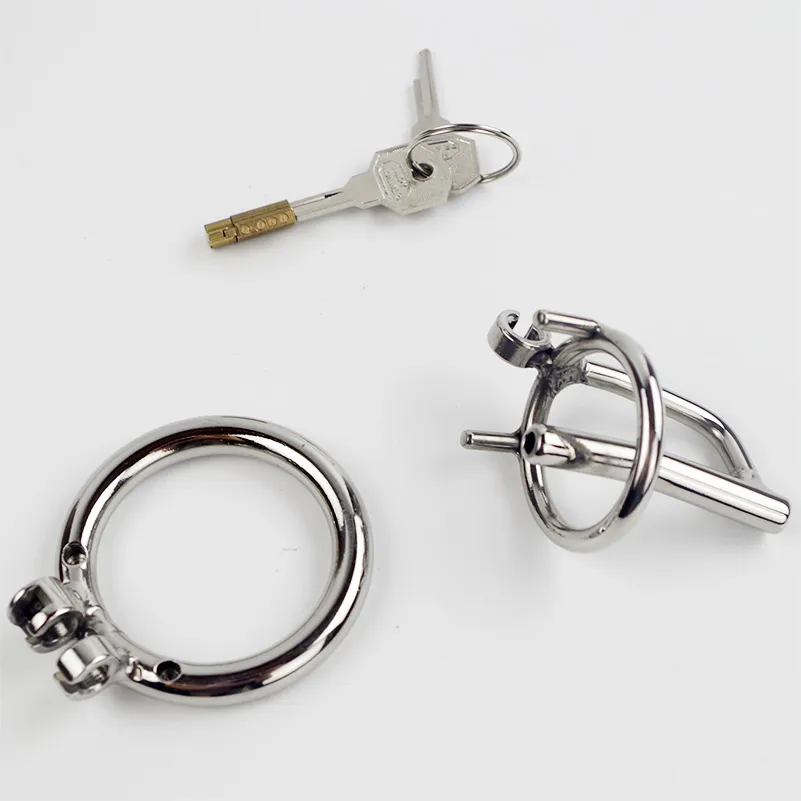 2016 new Lock cage Male chastity with catheter birdlock male cages bound chastity device cage lock penis bondage