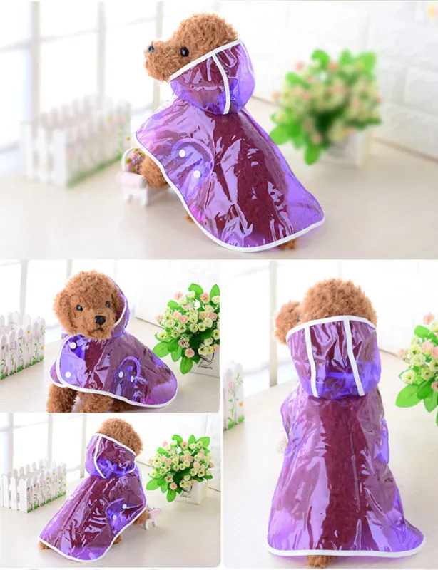 Pet Rain Coat Raincoat clearance Dog clothes Outdoor Jacket Puppy Clothes Waterproof Transparent dog coat decoration party small pet clothes xxs pets coat xxsmall