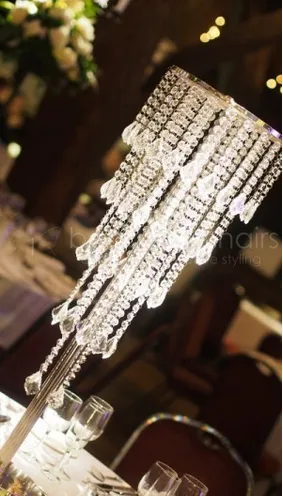 Hot sale acrylic wedding column crystal pillar for wedding stage decoration