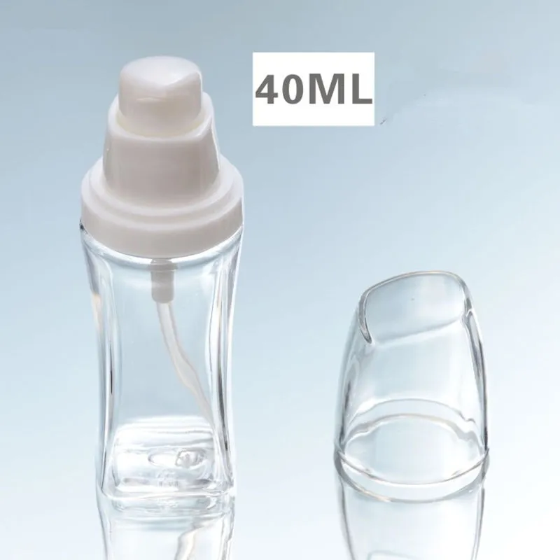 40 ml Seção Transparente Garrafa De Pó Emulsão Frasco De Embalagem De Plástico Garrafa De Embalagem de transporte rápido F20172093
