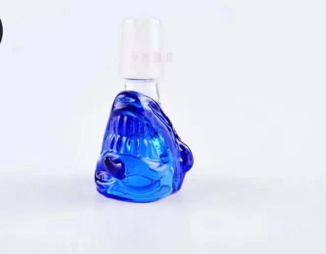 Accessori vetreria faccia blu, bong in vetro all'ingrosso Bruciatore a nafta Tubi in vetro Acque tubi petroliferi Fumatori Spedizione gratuita