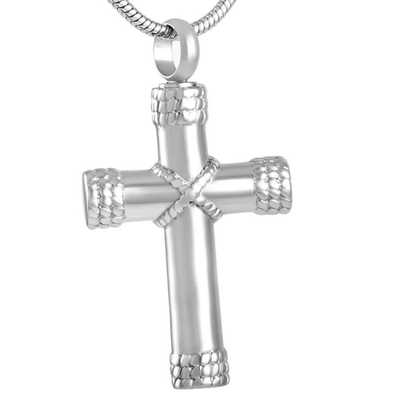 JD8596 Großhandel klassische Gun Cross Pet/Menschliche Asche Urne Halsketten, Feuerbestattung Schmuck für Asche Anhänger Frauen Mithelfer