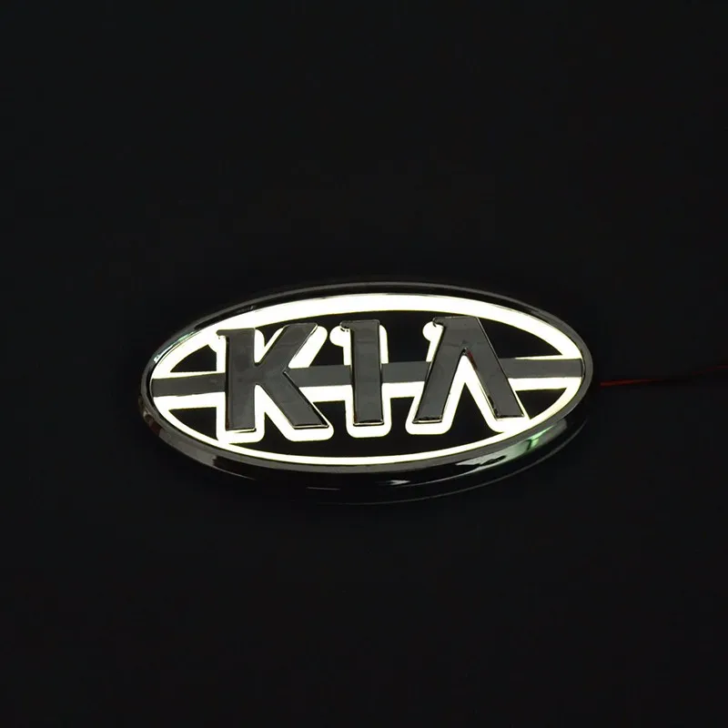 Auto Styling 11.9cm * 6.2 cm 5D Achterbadge Bulb Embleem Logo LED Licht Sticker Lamp voor Kia K5 / Sorento / Soul / Forte / Cerato / Sportage / Rio