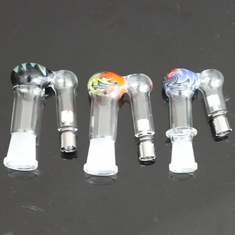 adattatore bong in vetro colorato all'ingrosso femmina 14 femmina 18 adattatore in vetro adattatore vaporizzatore in vetro sigaretta elettronica veloce