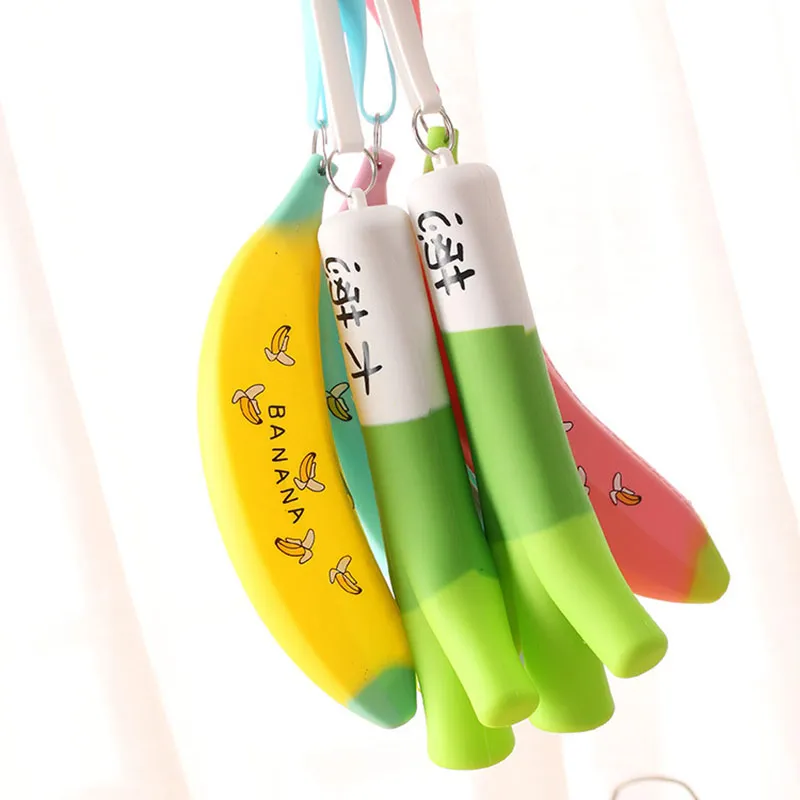 Novelty Banana Pencil Case Kawaii Pencil Bag Silikon Shallot Mönster Myntväska Estuches School Supplies Stationery