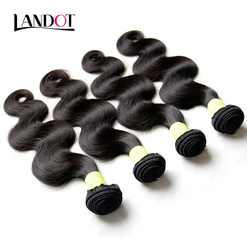 Brazilian Body Wave Virgin Hair 100% Människohår Weave 4 Buntar 8A Grade Obearbetade Peruanska Malaysiska Indiska Kambodjanska Vågigt hårförlängning