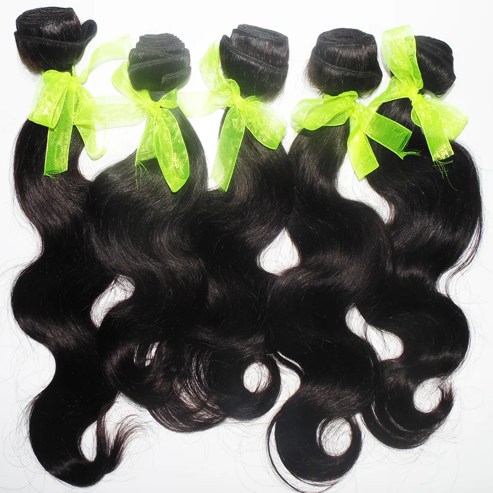 Malaysisk Grad 7a Obehandlat Real Human Hair Fashional Frisyr Bouncy Body Wave Hair / 400g Snabb leverans