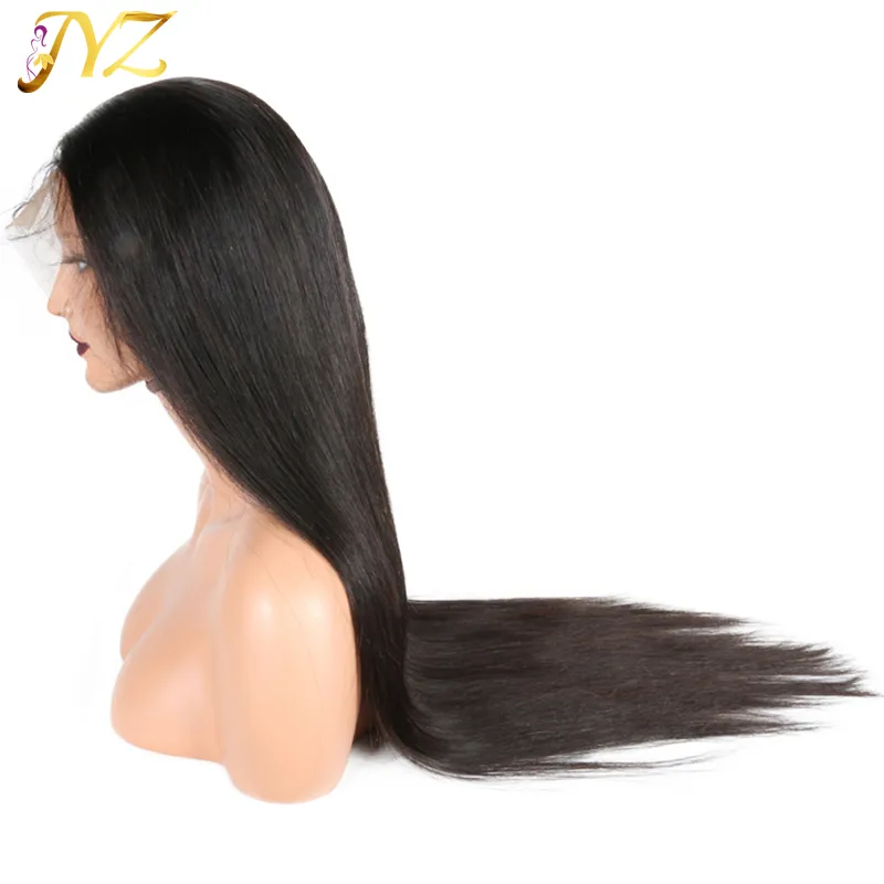 Lace Wigs Unprocessed Human Hair Indian Hair Lace Front Wigs Pure Color Can Be Dyed Full Lace Straight Hair Wig For Black Women